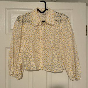Aritzia Sunday Best Bonita Floral Cropped Blouse